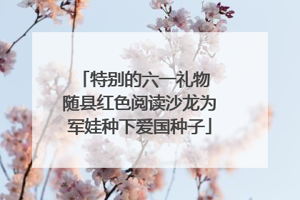 特别的六一礼物 随县红色阅读沙龙为军娃种下爱国种子